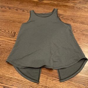 Dark Green Lululemon Workout top.
